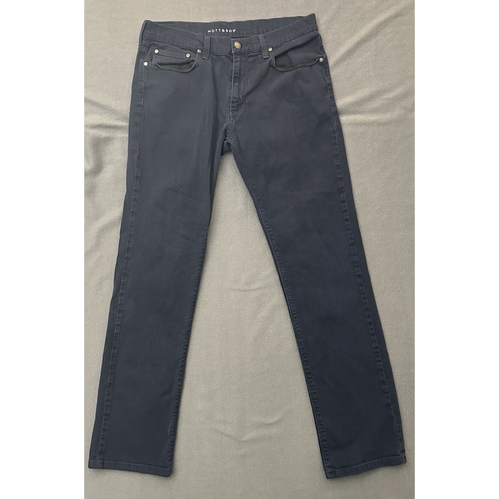 Mott and Bow Jeans Mens 33x32 Blue Mercer Slim Fit Stretch 5-Pocket Denim
